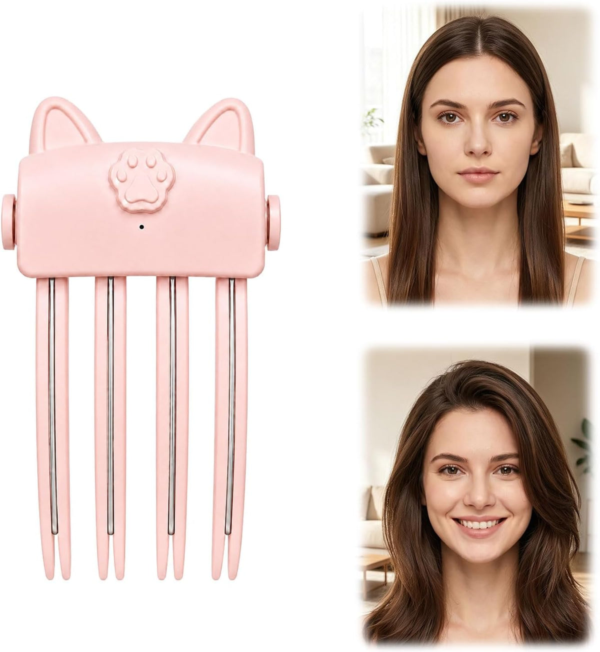 3-Minute Auto-Off Heated Hair Root Lifting Comb – Rechargeable Fluffy Hair Volumizer