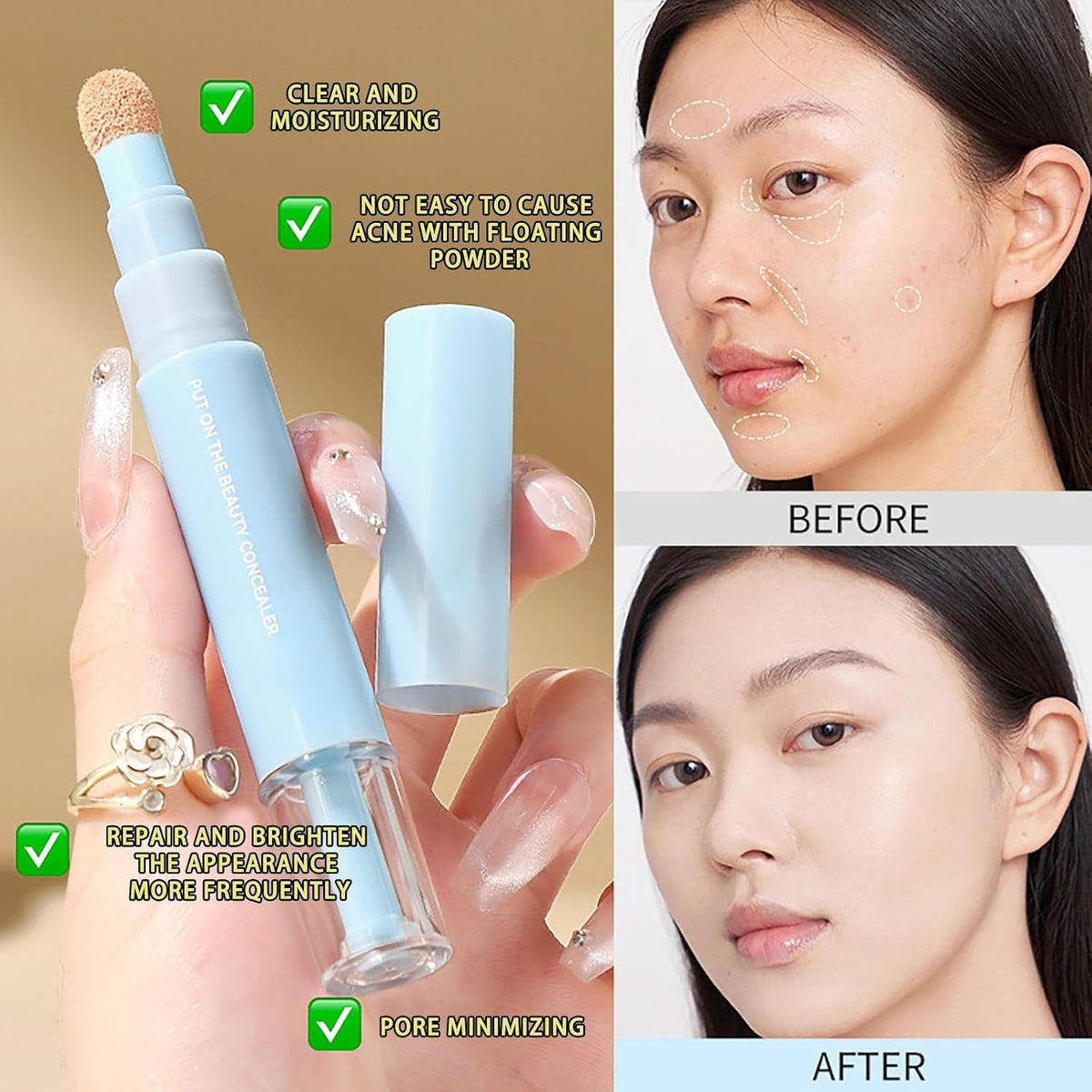 Close To Skin Concealer – Full Coverage Liquid Concealer