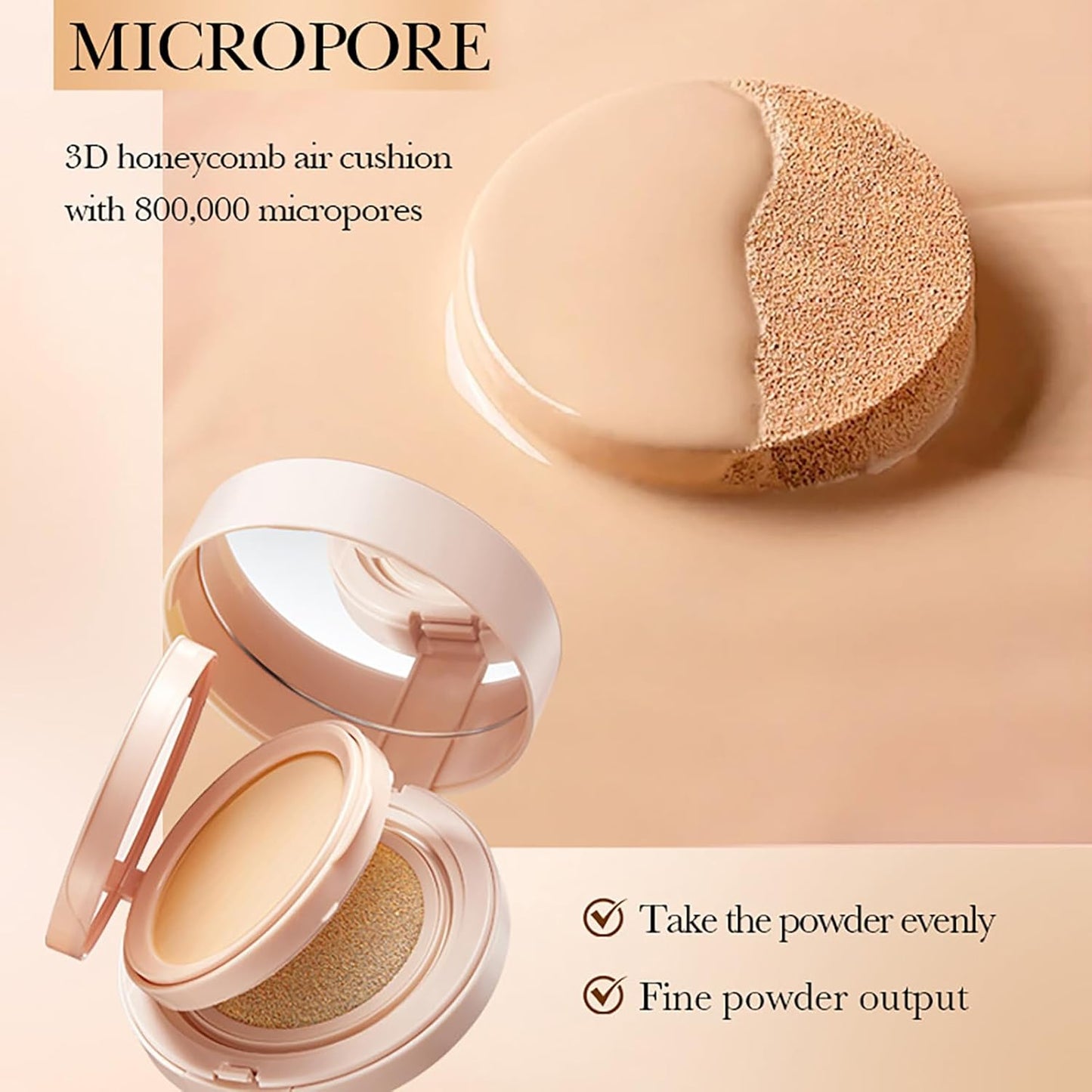 SADOER 2 in 1 Powder air Cushion Foundation