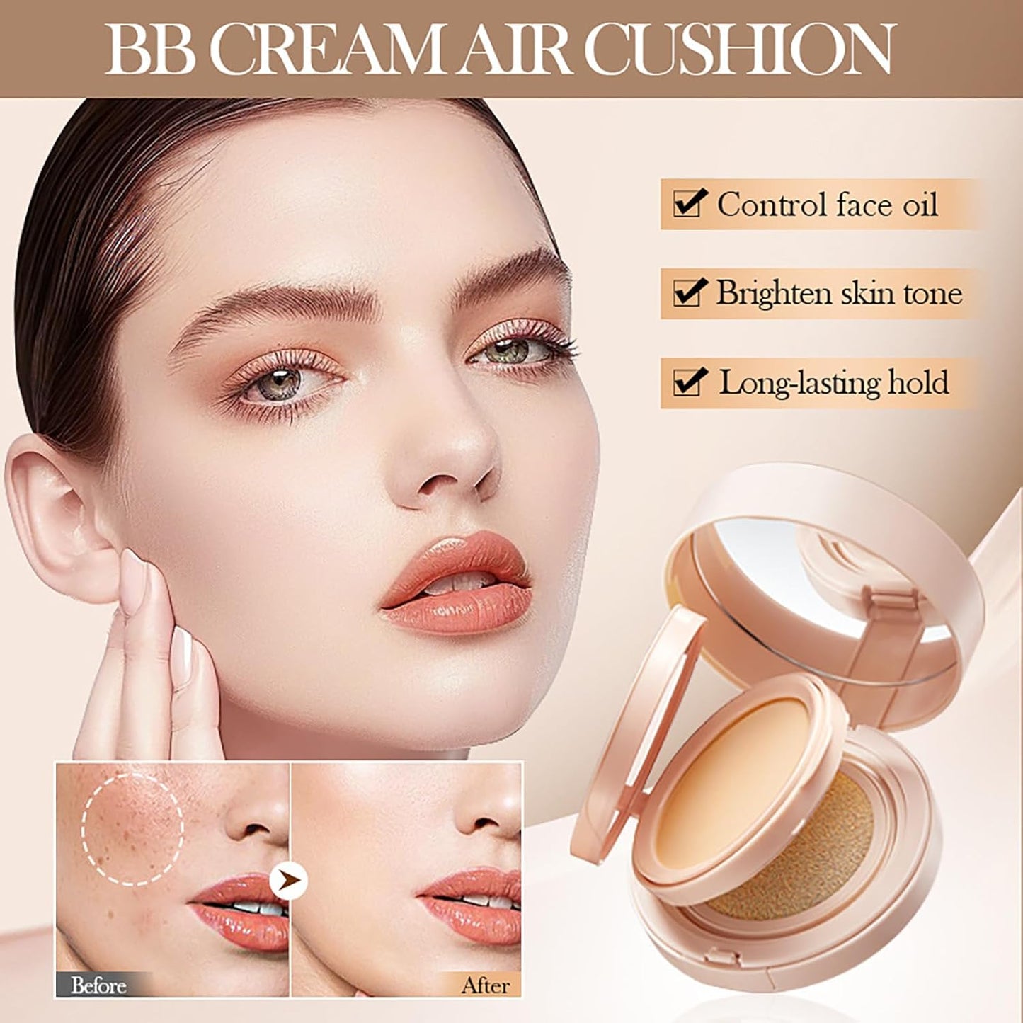 SADOER 2 in 1 Powder air Cushion Foundation