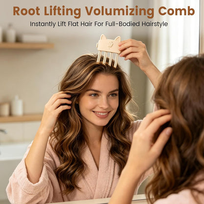 3-Minute Auto-Off Heated Hair Root Lifting Comb – Rechargeable Fluffy Hair Volumizer
