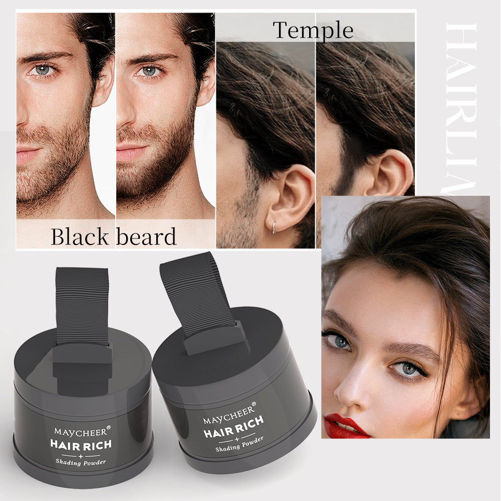 MAYCHEER Hair Rich Waterproof Shading Powder – Hairline, Temple & Beard Cover