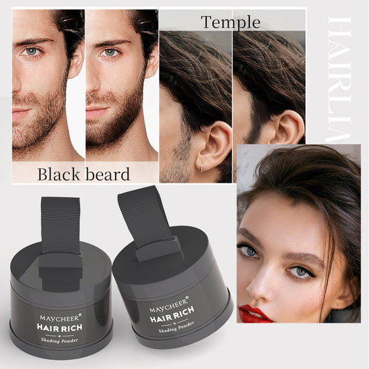 MAYCHEER Hair Rich Waterproof Shading Powder – Hairline, Temple & Beard Cover