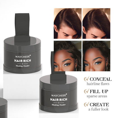 MAYCHEER Hair Rich Waterproof Shading Powder – Hairline, Temple & Beard Cover