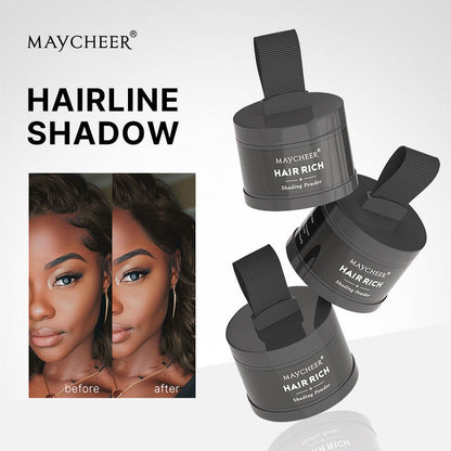 MAYCHEER Hair Rich Waterproof Shading Powder – Hairline, Temple & Beard Cover