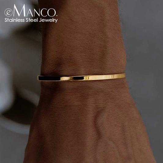 Thin Cuff Bracelet for Women Men Couple