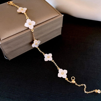 Natural Shell Stone Flower Bracelet for Women