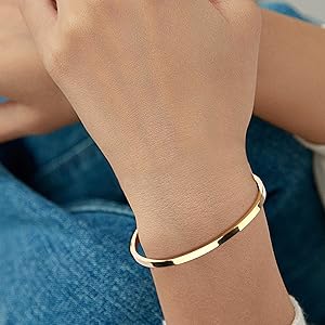 Thin Cuff Bracelet for Women Men Couple